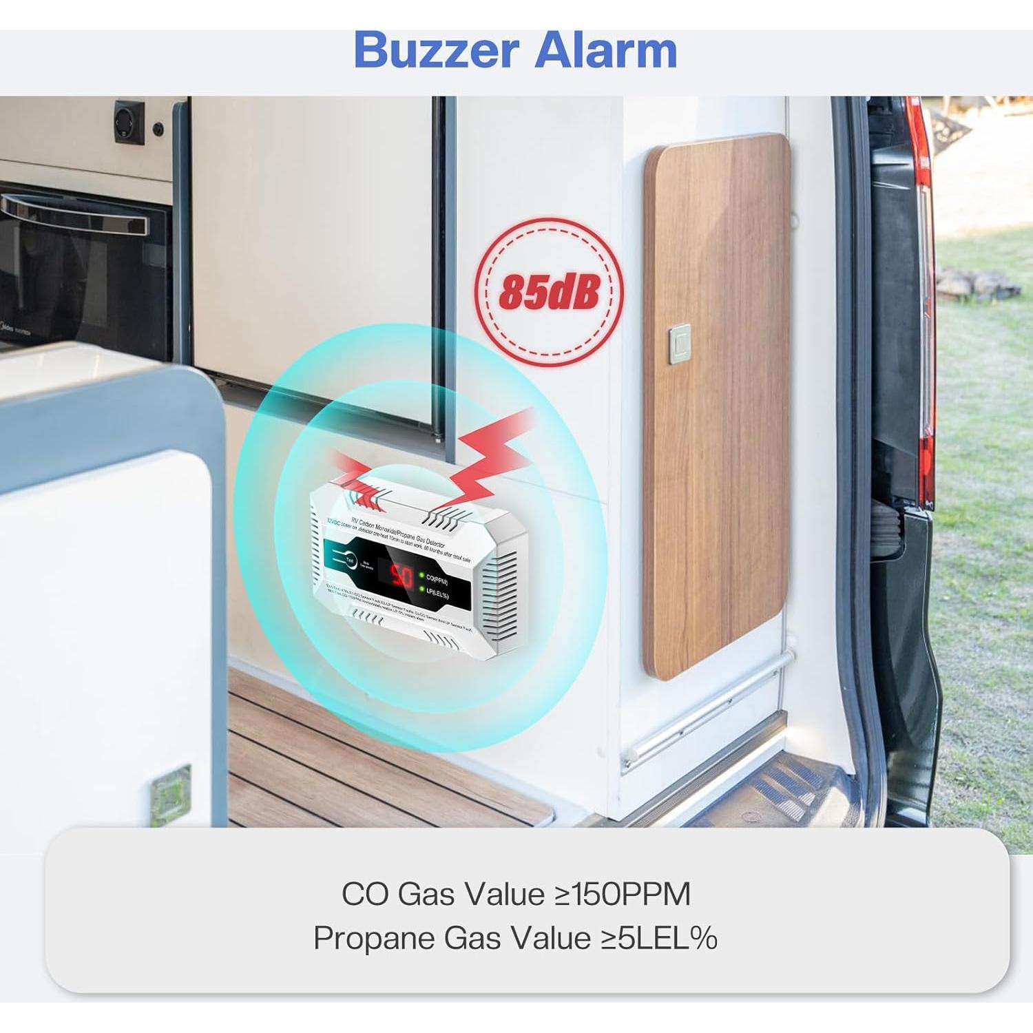 Detector de Monóxido de Carbono y Gas Propano Funomo B03