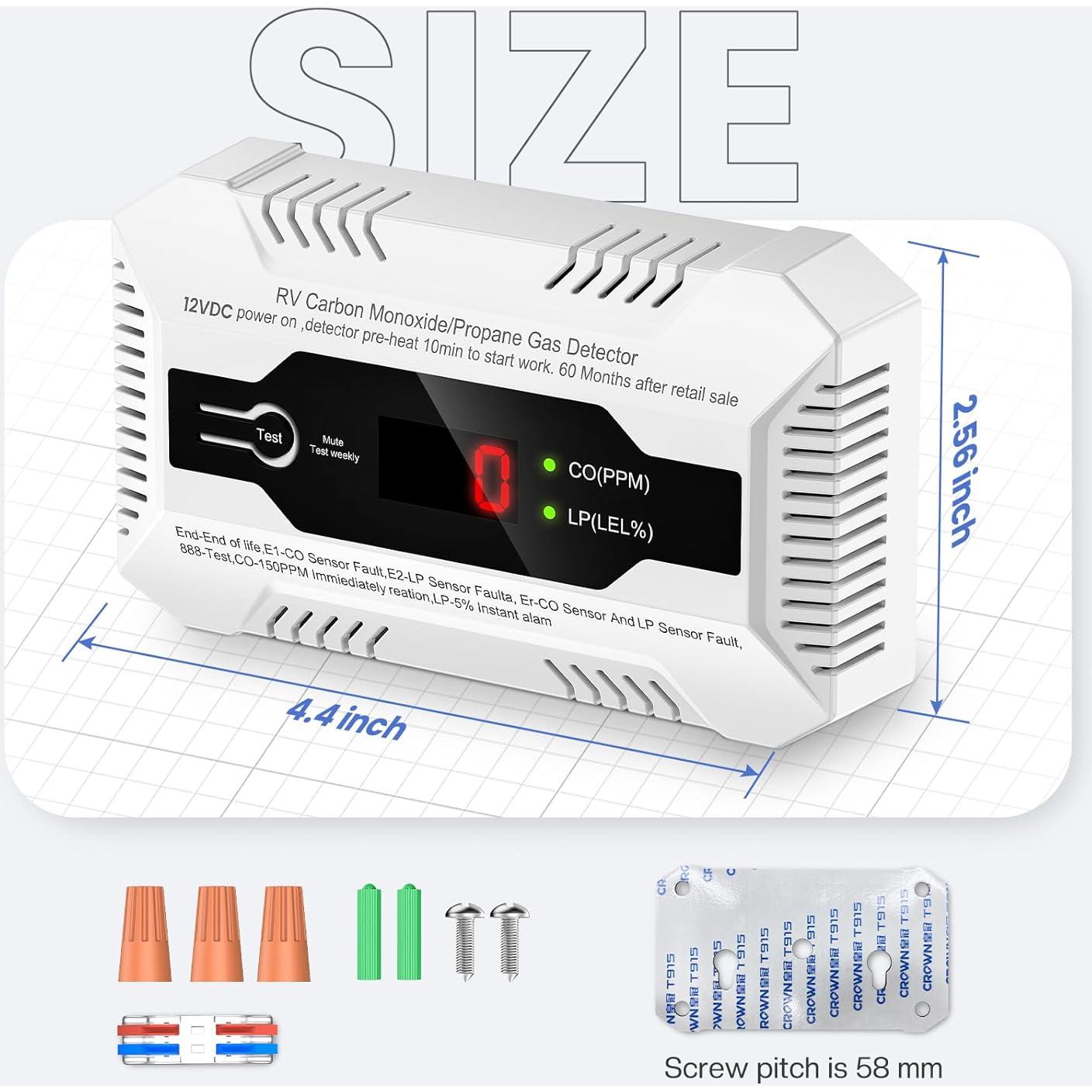 Detector de Monóxido de Carbono y Gas Propano Funomo B03