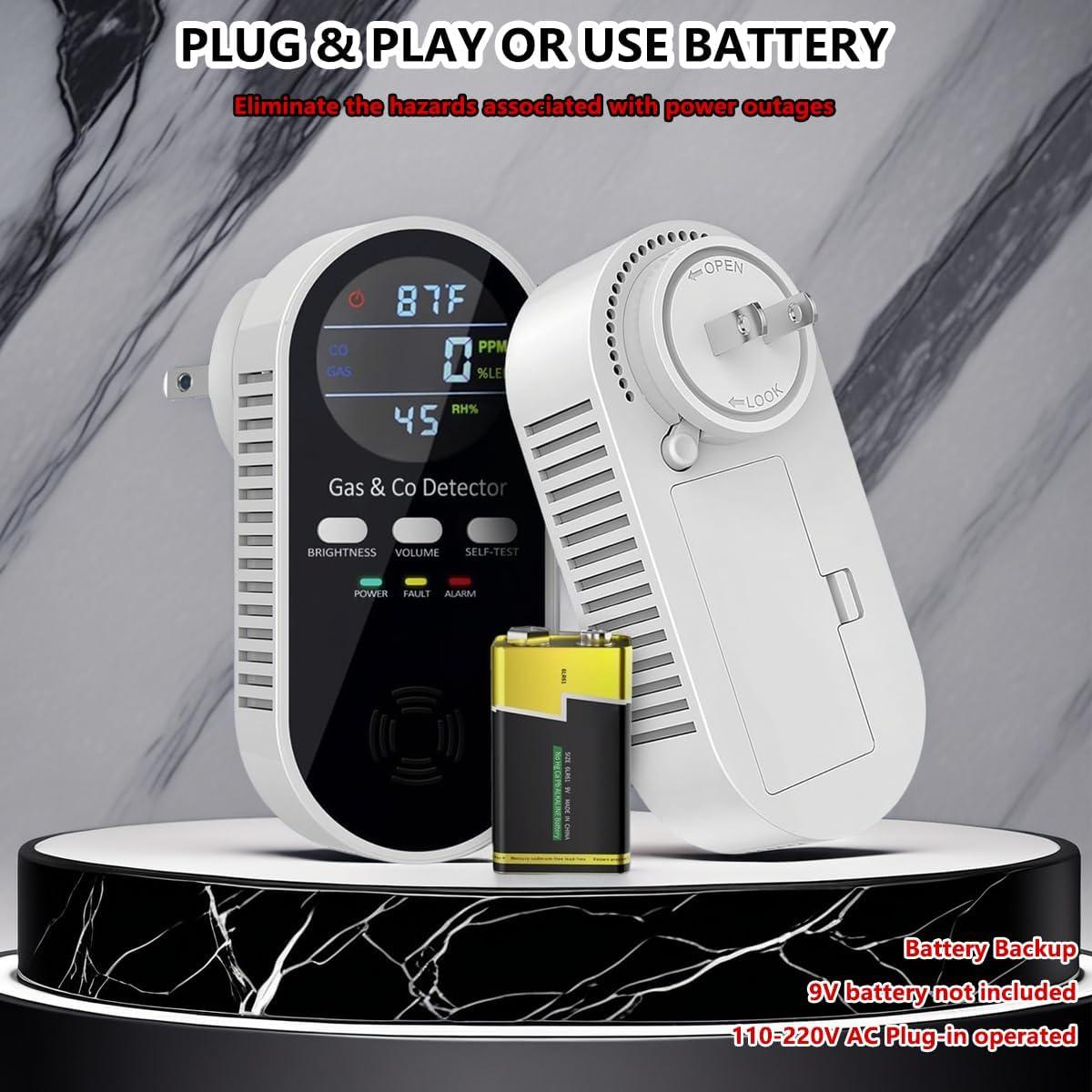 Detector de Monóxido de Carbono y Gas Natural YDAXUN KH168 5 en 1