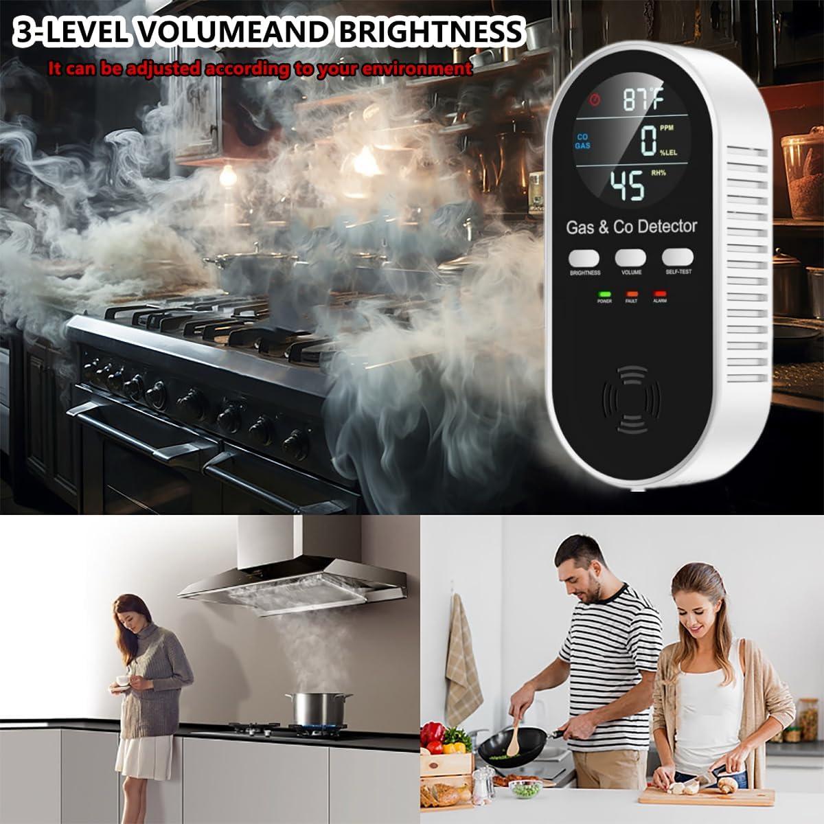 Detector de Monóxido de Carbono y Gas Natural YDAXUN KH168 5 en 1