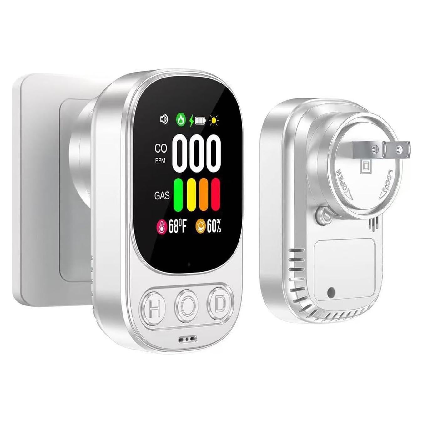 Detector de Monóxido de Carbono y Gas ByAnciel HD08 Blanco