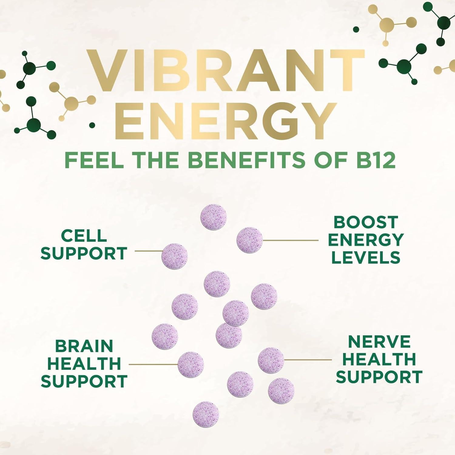 Vitamina B12 Masticable Nature's Nutrition 1000 mcg - 60 Tabletas Veganas