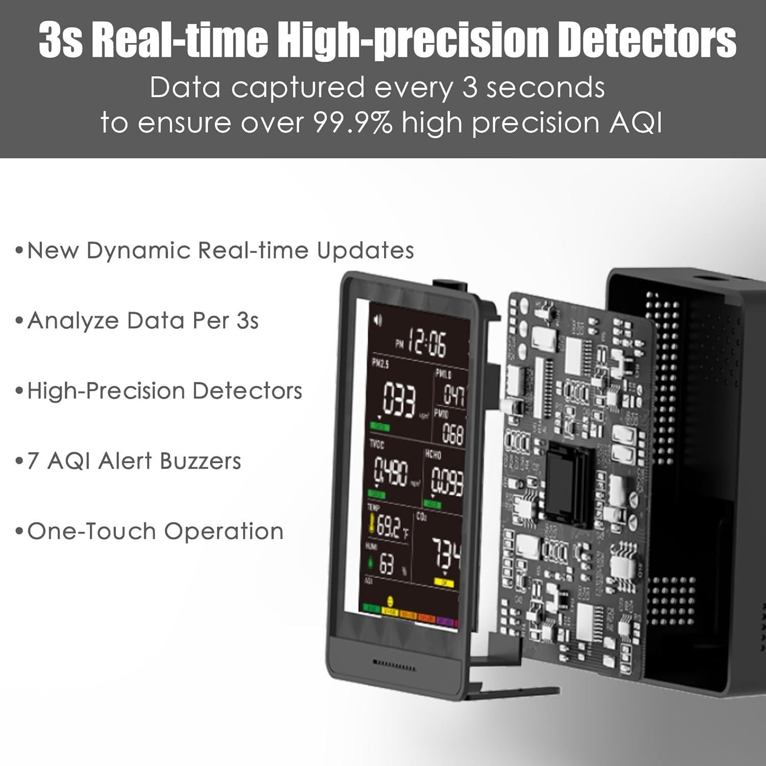 Monitor de Calidad del Aire AQItech Profesional 16 en 1