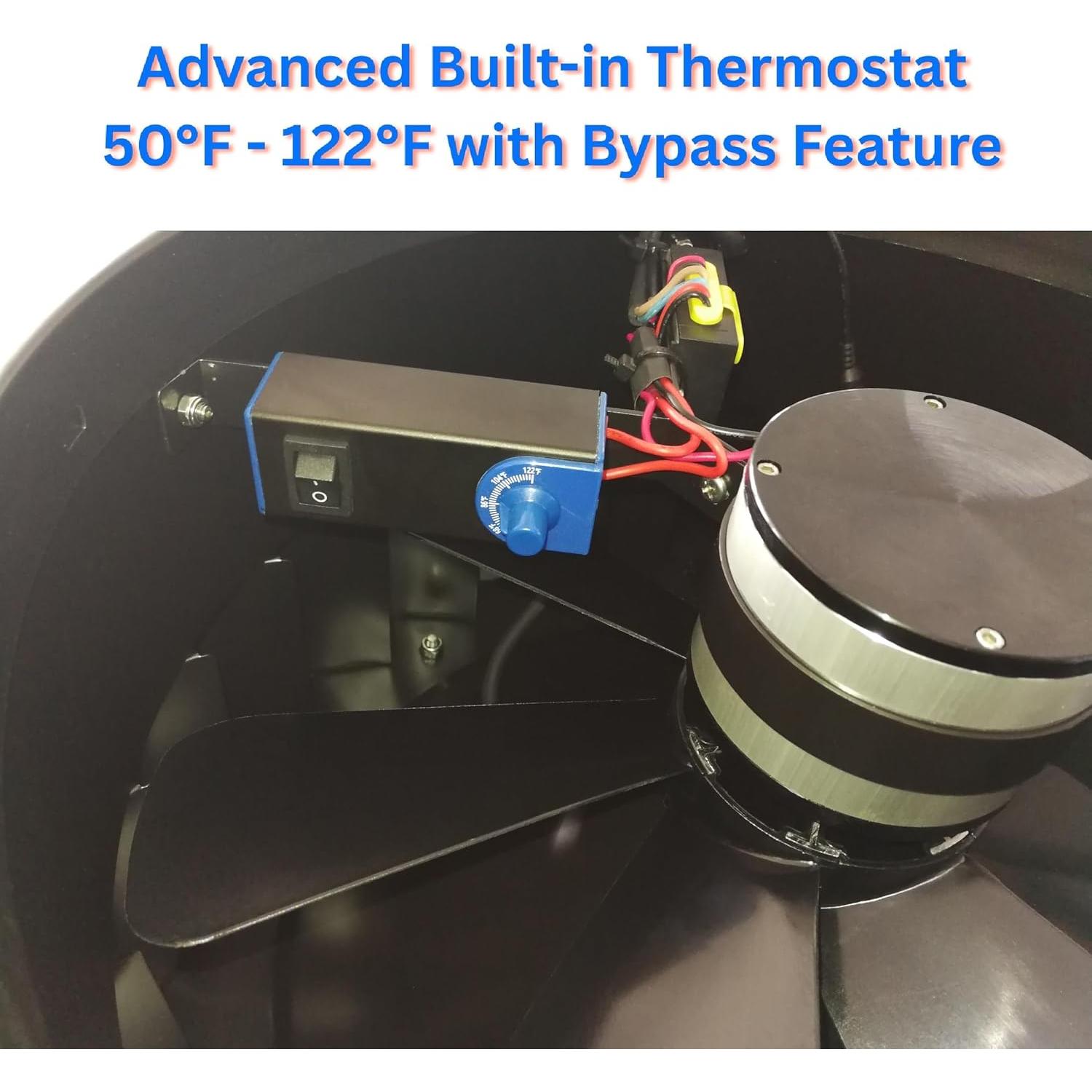 Ventilador de Escape Solar iLiving 14" Híbrido 40W 269 m²