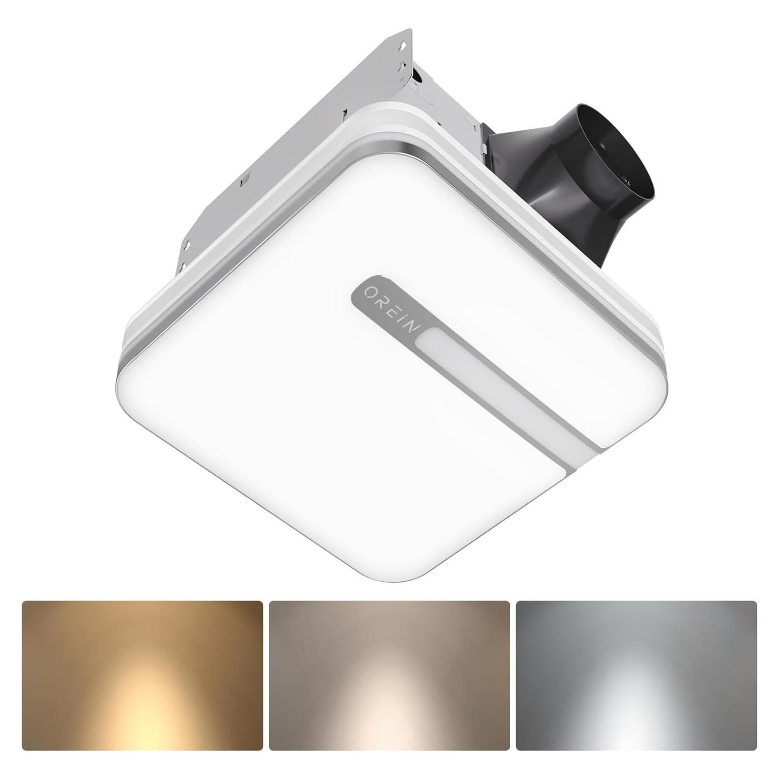 Ventilador de Baño OREiN 3 en 1 con Luz LED y Sensor Humedad