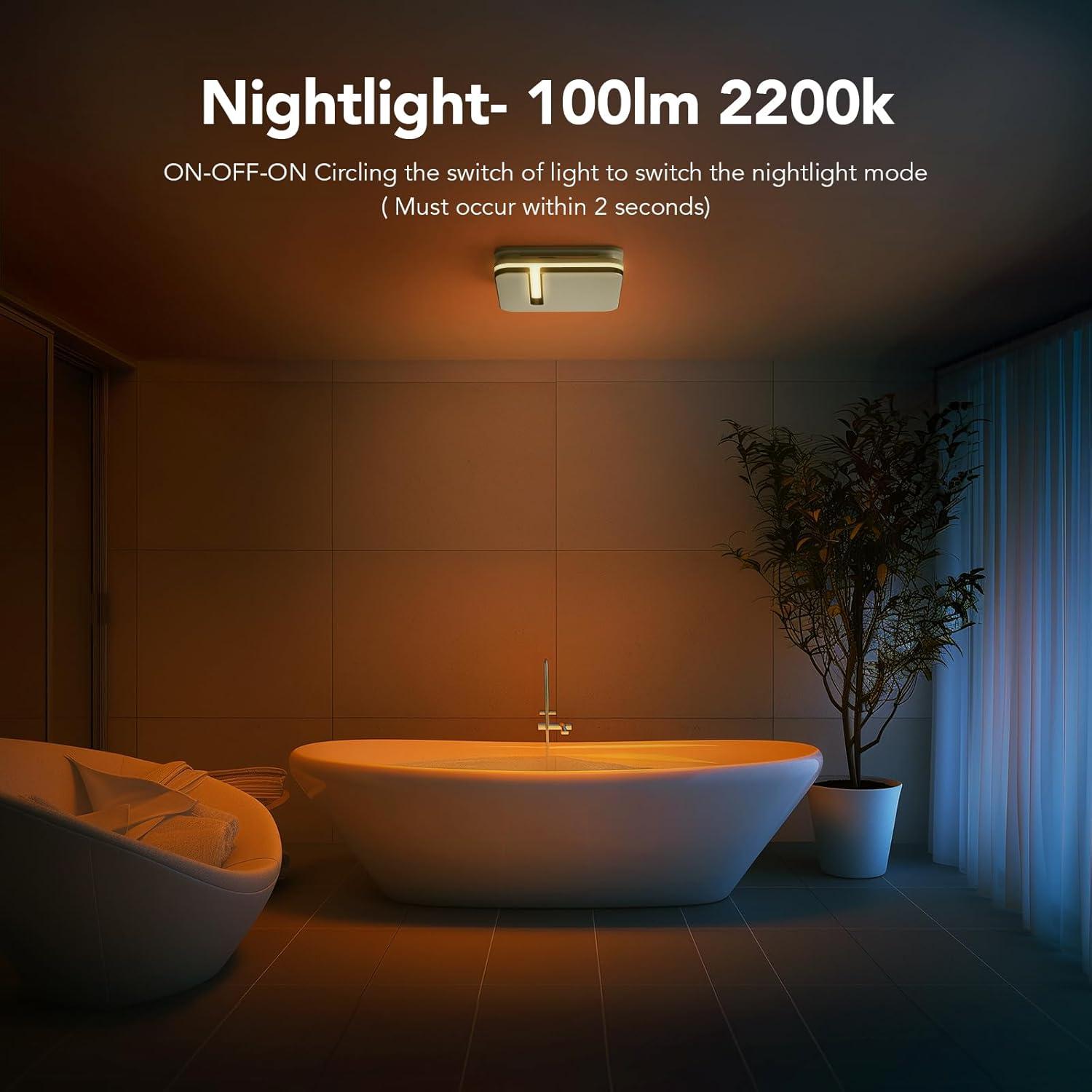 Ventilador de Baño OREiN 3 en 1 con Luz LED y Sensor Humedad