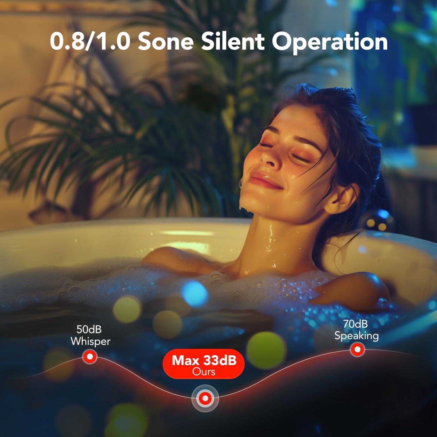 Ventilador de Baño OREiN 3 en 1 con Luz LED y Sensor Humedad