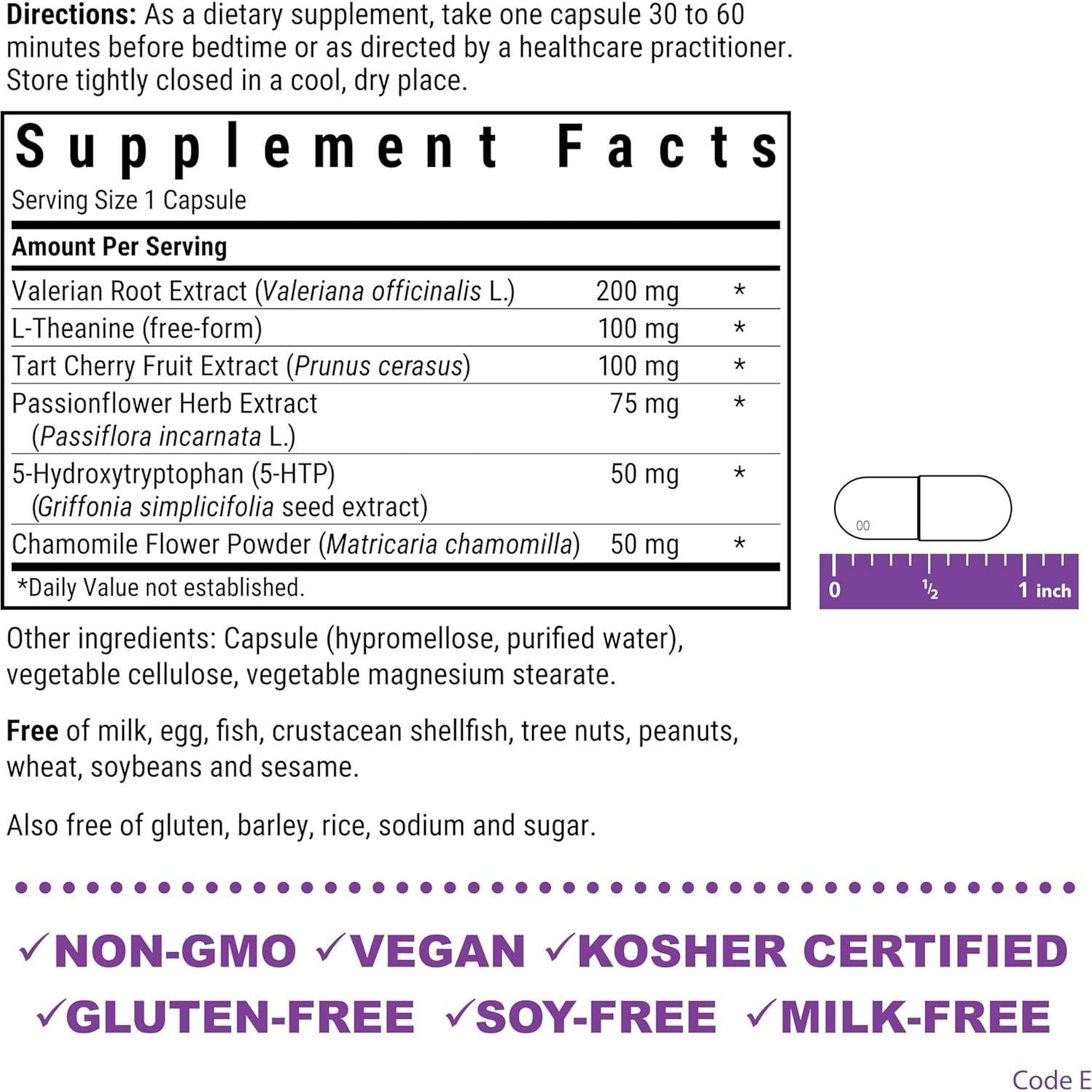 Suplemento para el Sueño Bluebonnet 30 Cápsulas Veganas