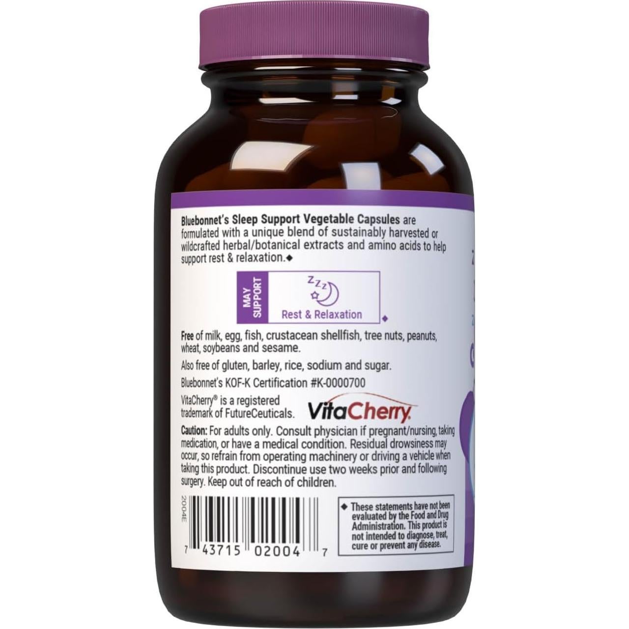 Suplemento para el Sueño Bluebonnet 30 Cápsulas Veganas