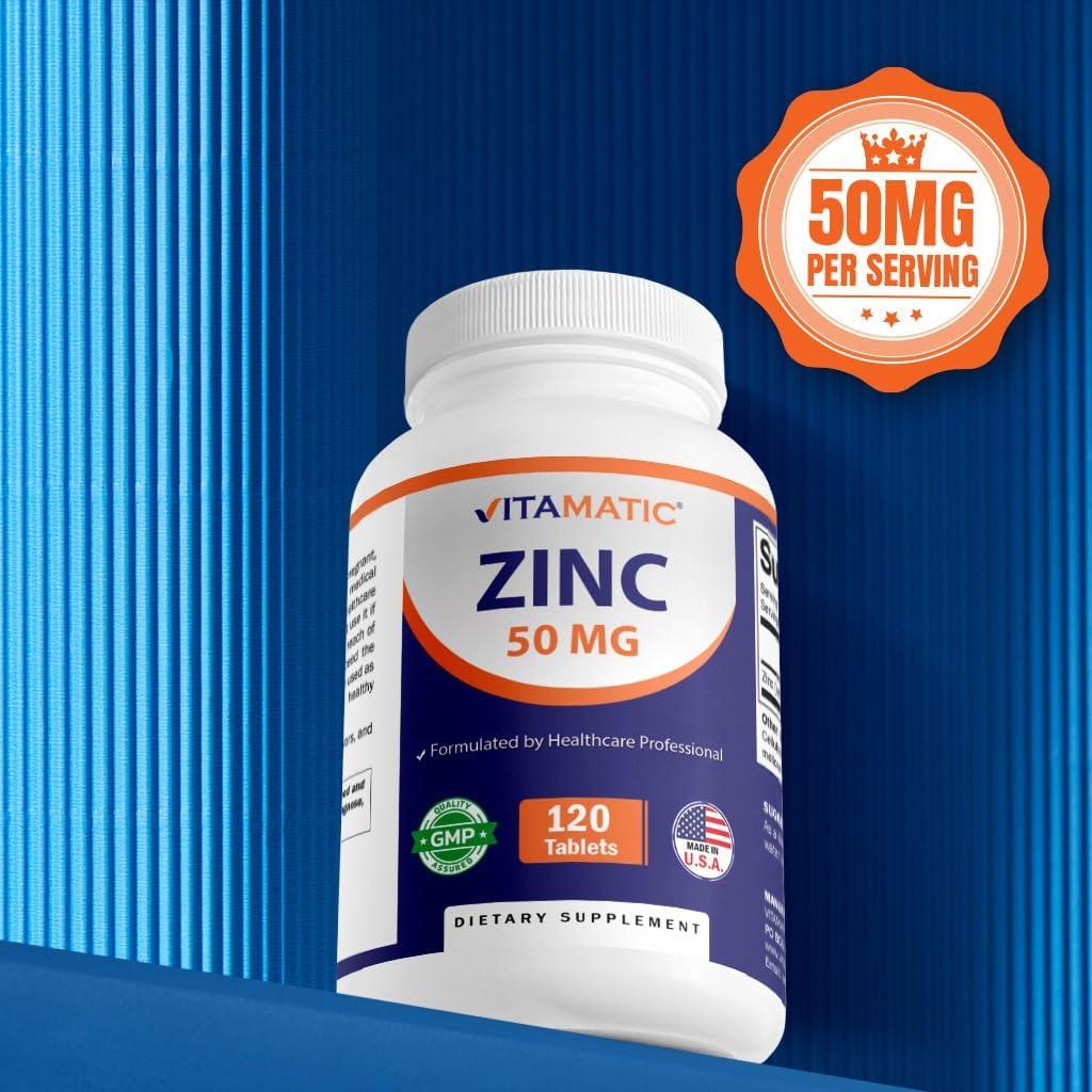 Suplemento de Zinc Vitamatic 50mg 240 Tabletas Sin Sabor