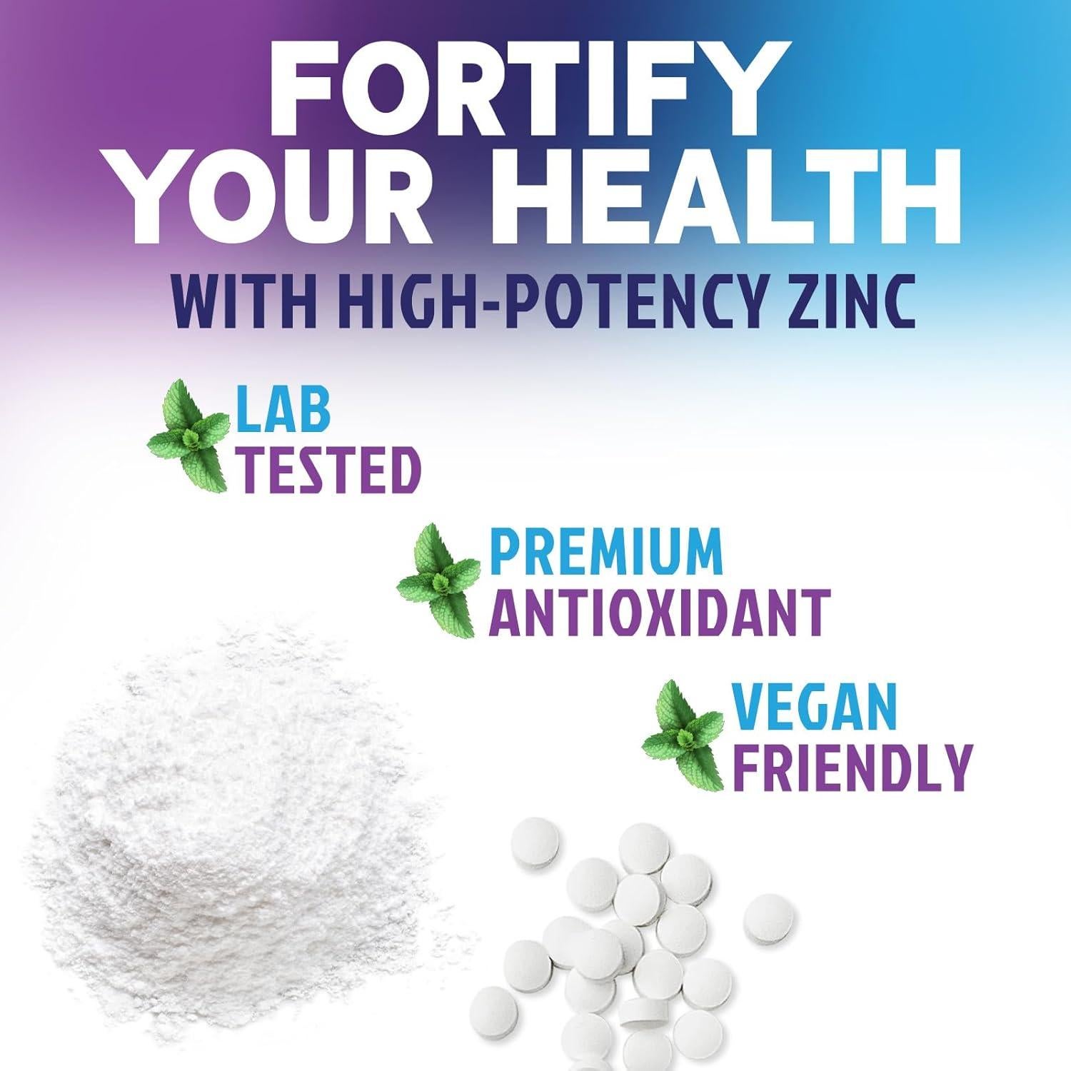 Suplemento de Zinc 40mg Nature's Peak - 60 Tabletas Queladas