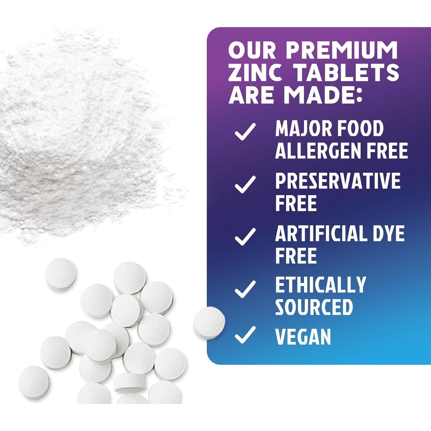 Suplemento de Zinc 40mg Nature's Peak - 60 Tabletas Queladas