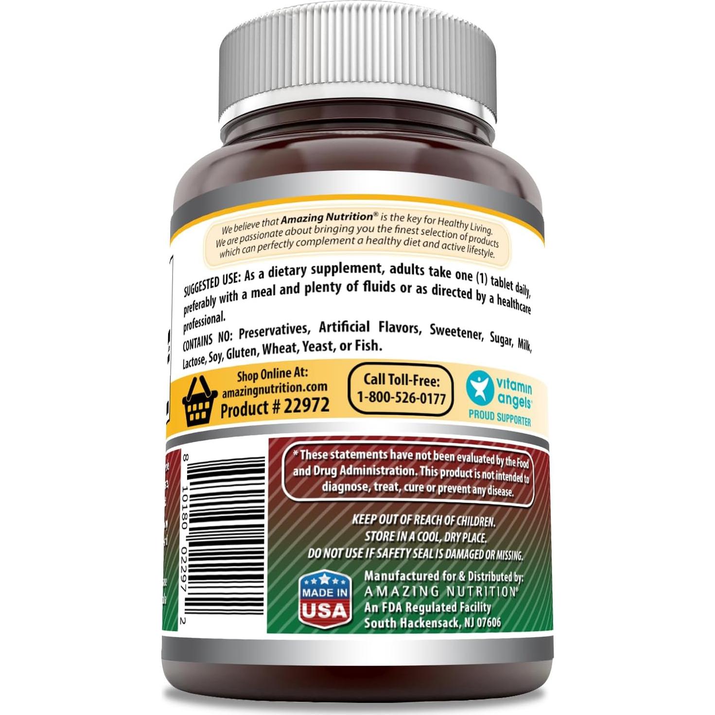 Suplemento de Hierro Sulfato Ferroso 65 Mg Nutrición Asombrosa