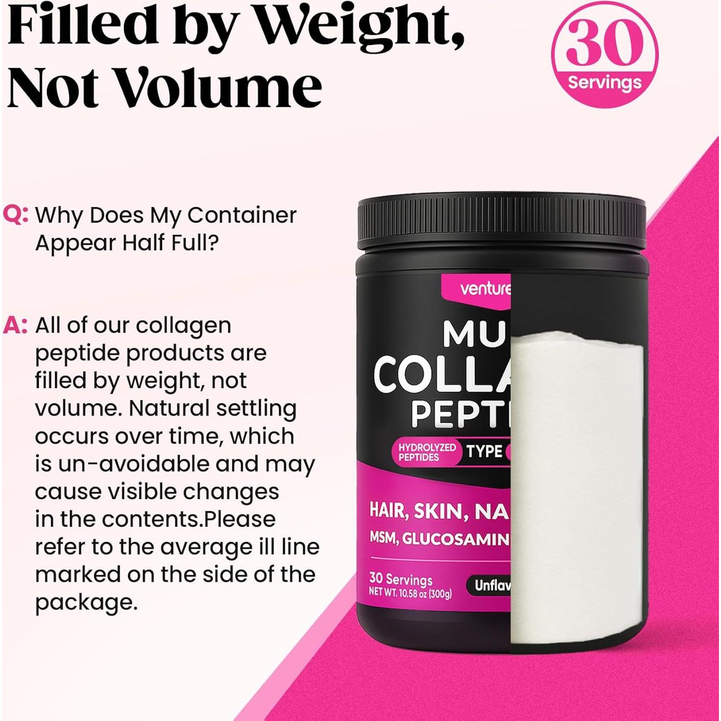 Polvo de Proteína de Colágeno Venture Pal 300g - Sin Sabor