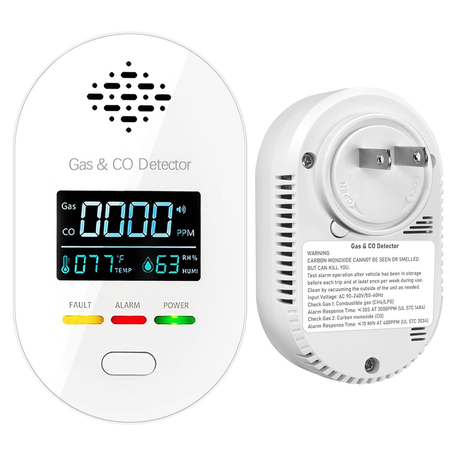 Detector de Monóxido de Carbono Autubin SR-907-4D Enchufable