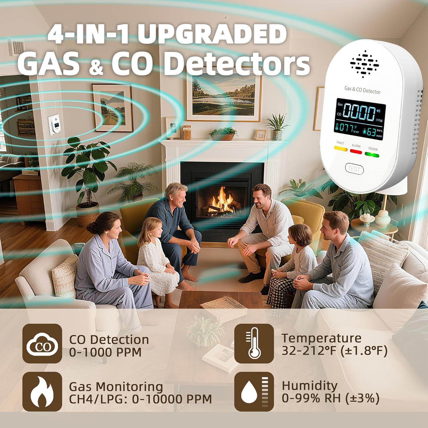 Detector de Monóxido de Carbono Autubin SR-907-4D Enchufable