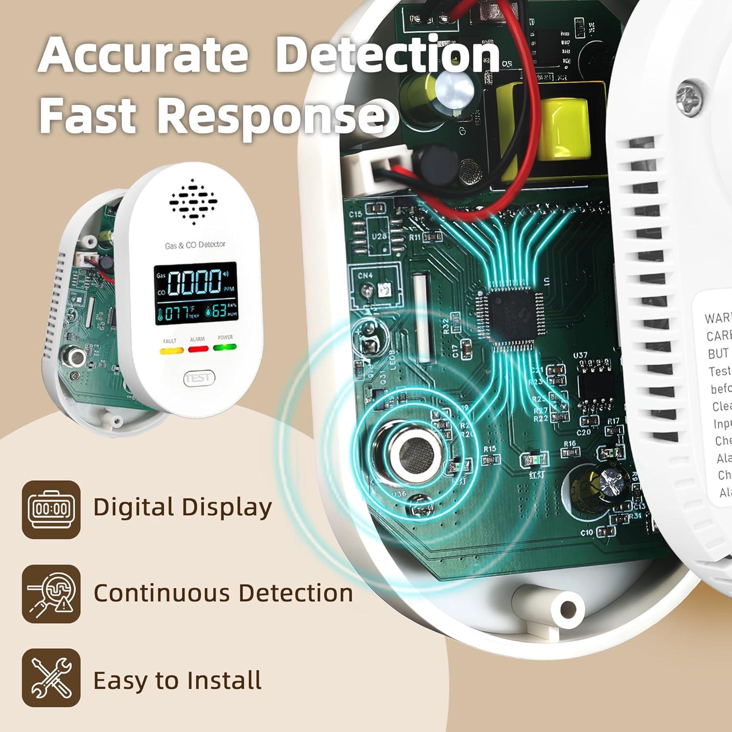 Detector de Monóxido de Carbono Autubin SR-907-4D Enchufable