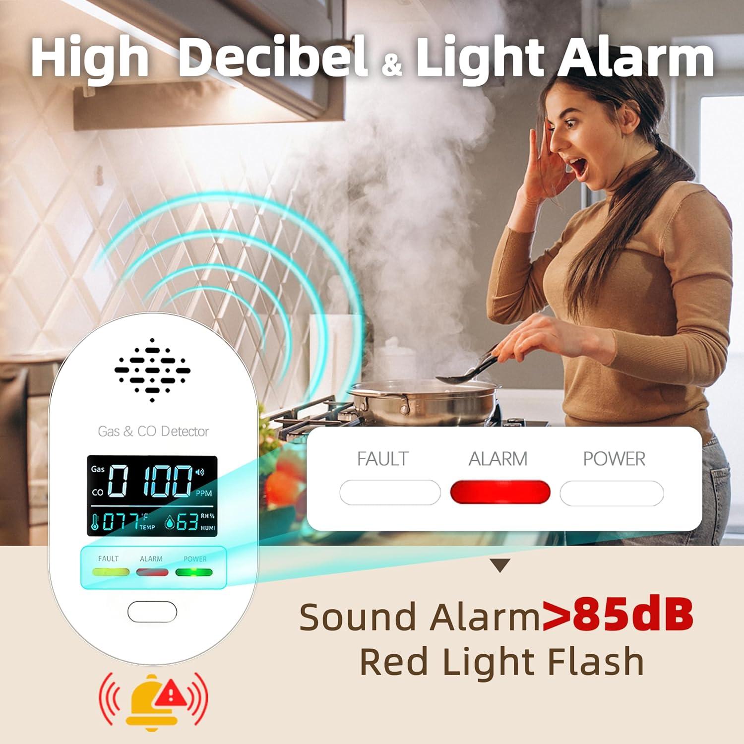 Detector de Monóxido de Carbono Autubin SR-907-4D Enchufable