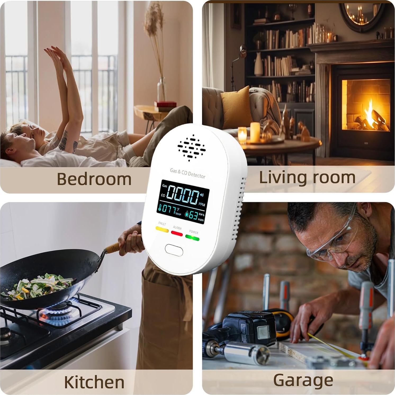 Detector de Monóxido de Carbono Autubin SR-907-4D Enchufable