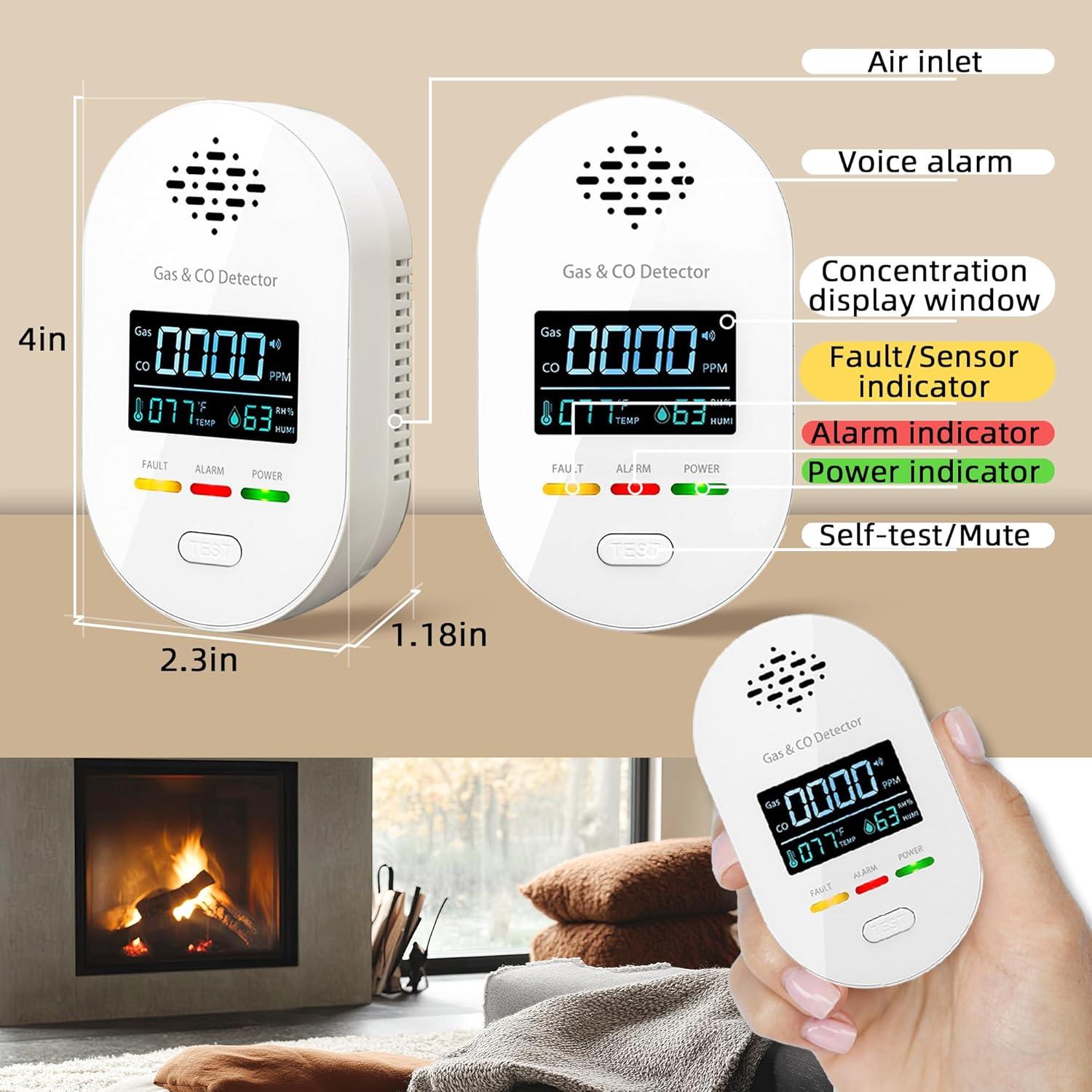 Detector de Monóxido de Carbono Autubin SR-907-4D Enchufable