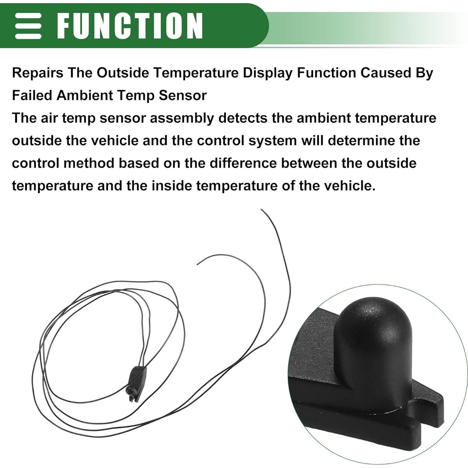 Sensor de Temperatura del Aire Exterior Motoforti para Peugeot