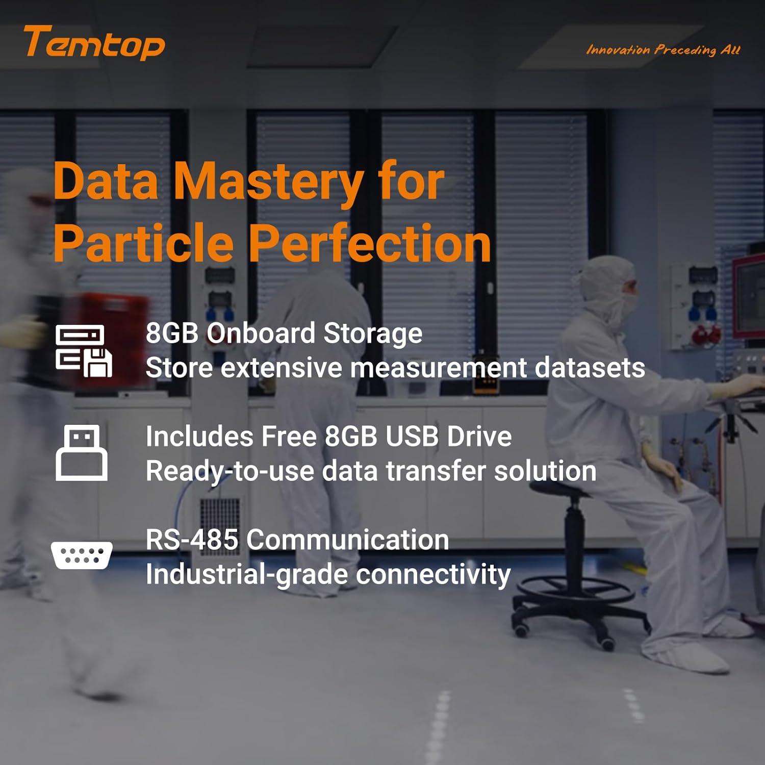 Temtop PMD331 Monitor de Calidad del Aire Portátil - Detección de Partículas 0.3-10µm
