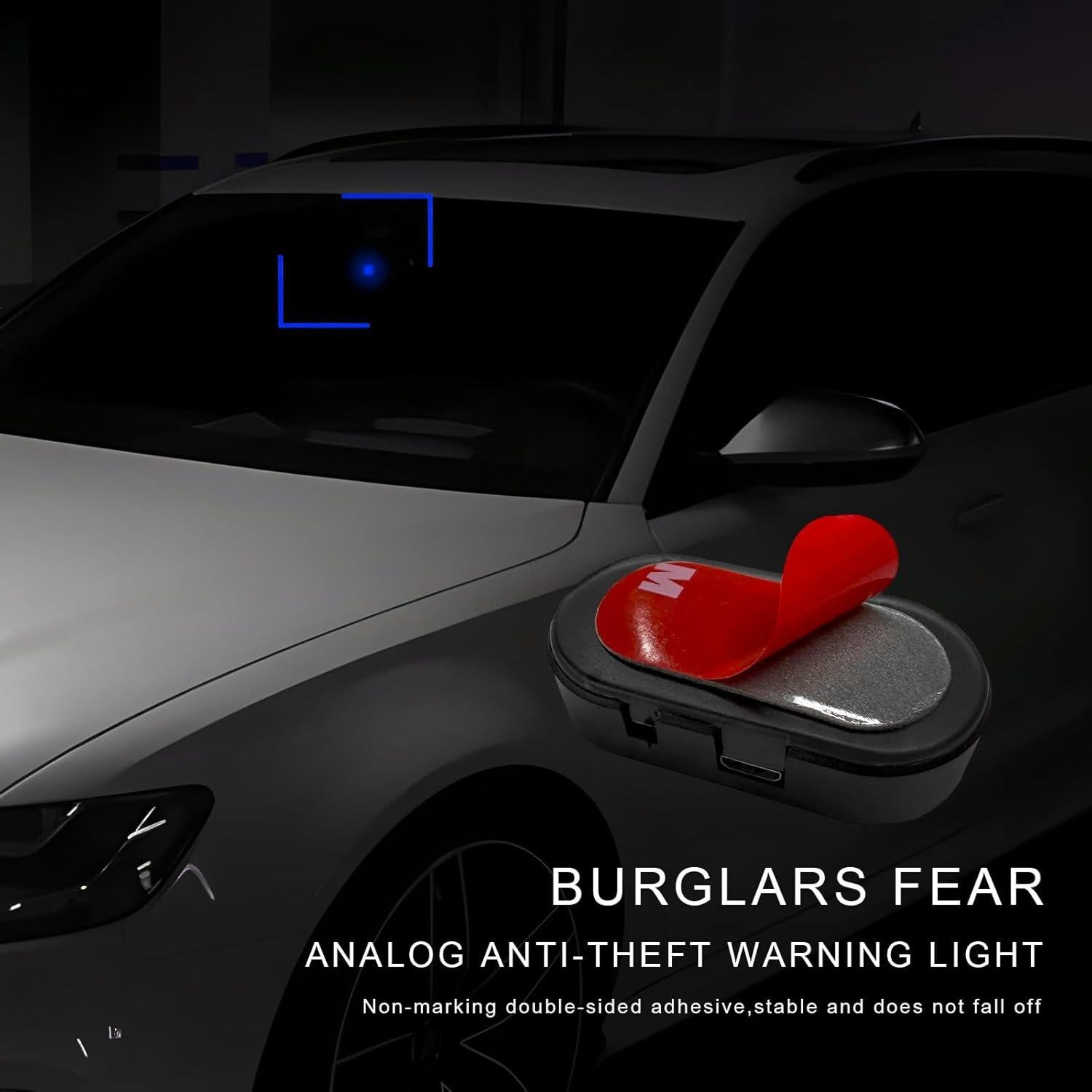 Luz de Alarma Simulada Solar NYTKL 2PCS Antirrobo LED Azul