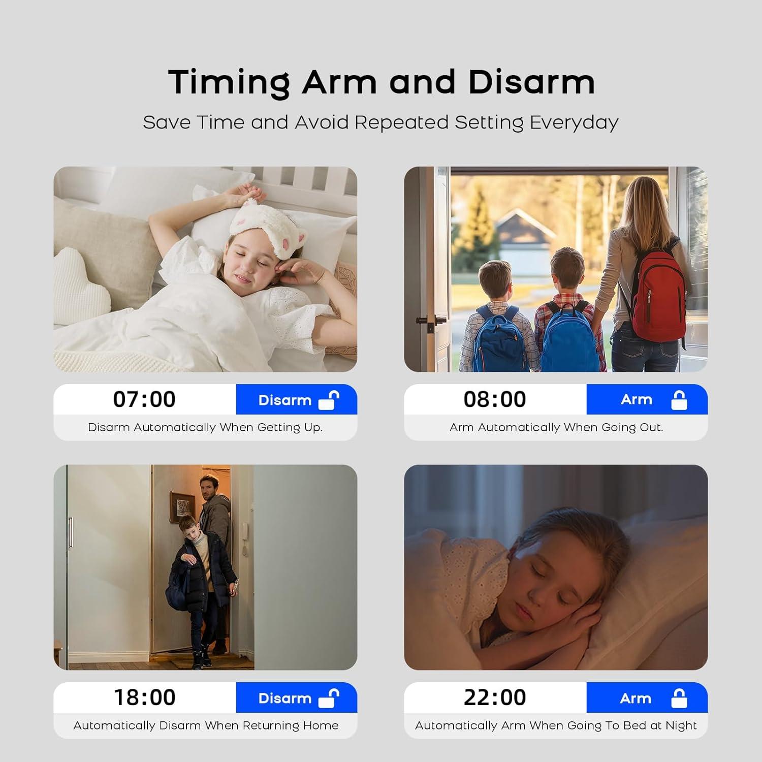 Sistema de Alarma PGST A519W 8 Piezas con App Tuya y Control Remoto