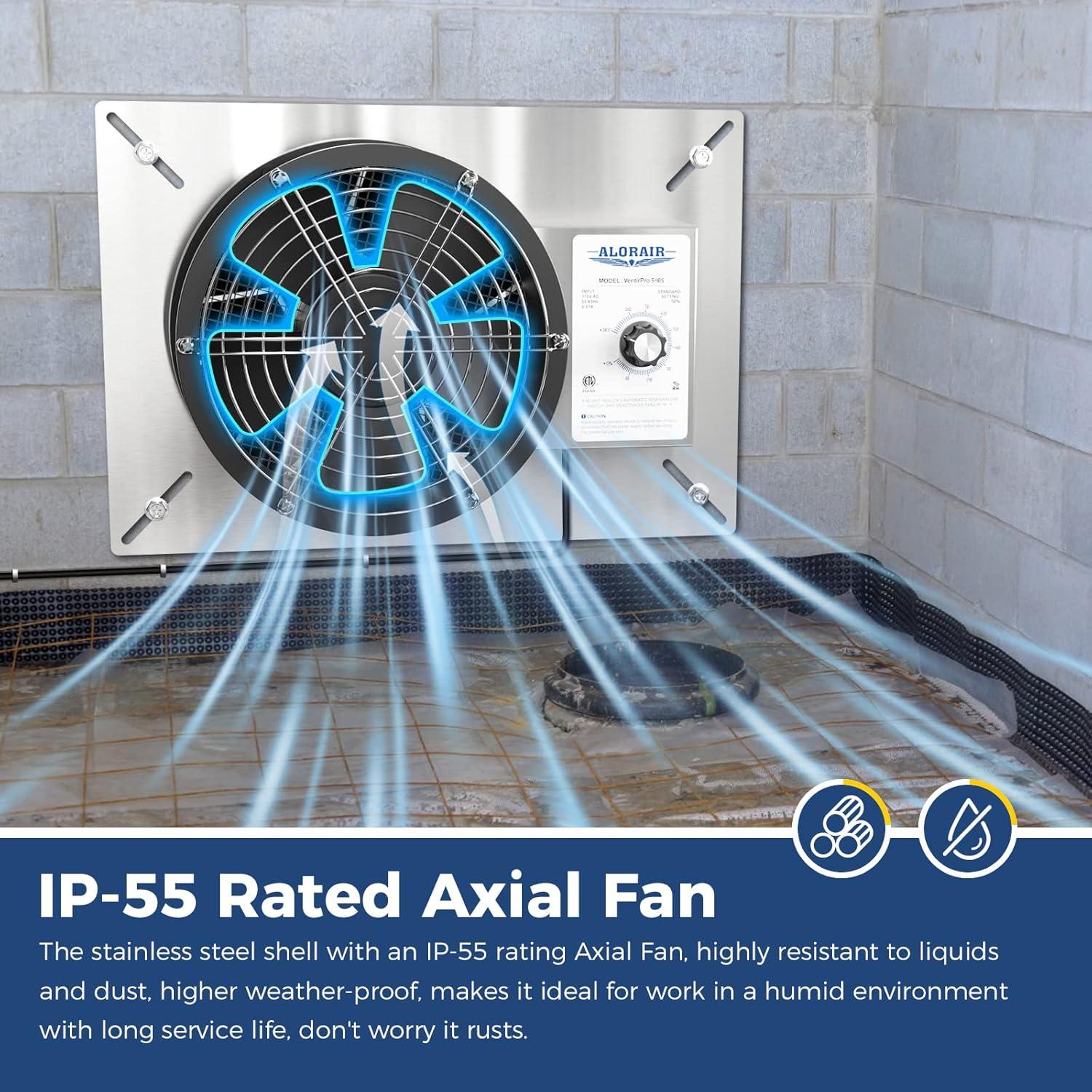 Ventilador de Escape ALORAIR VentirPro 540S 540 CFM Acero Inoxidable