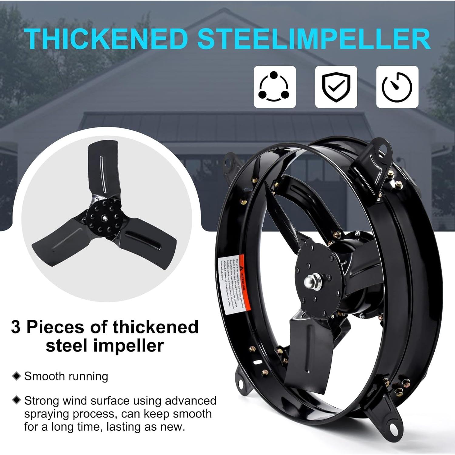 Ventilador de Ático Criditpid 16" (40.64 cm) con Termostato