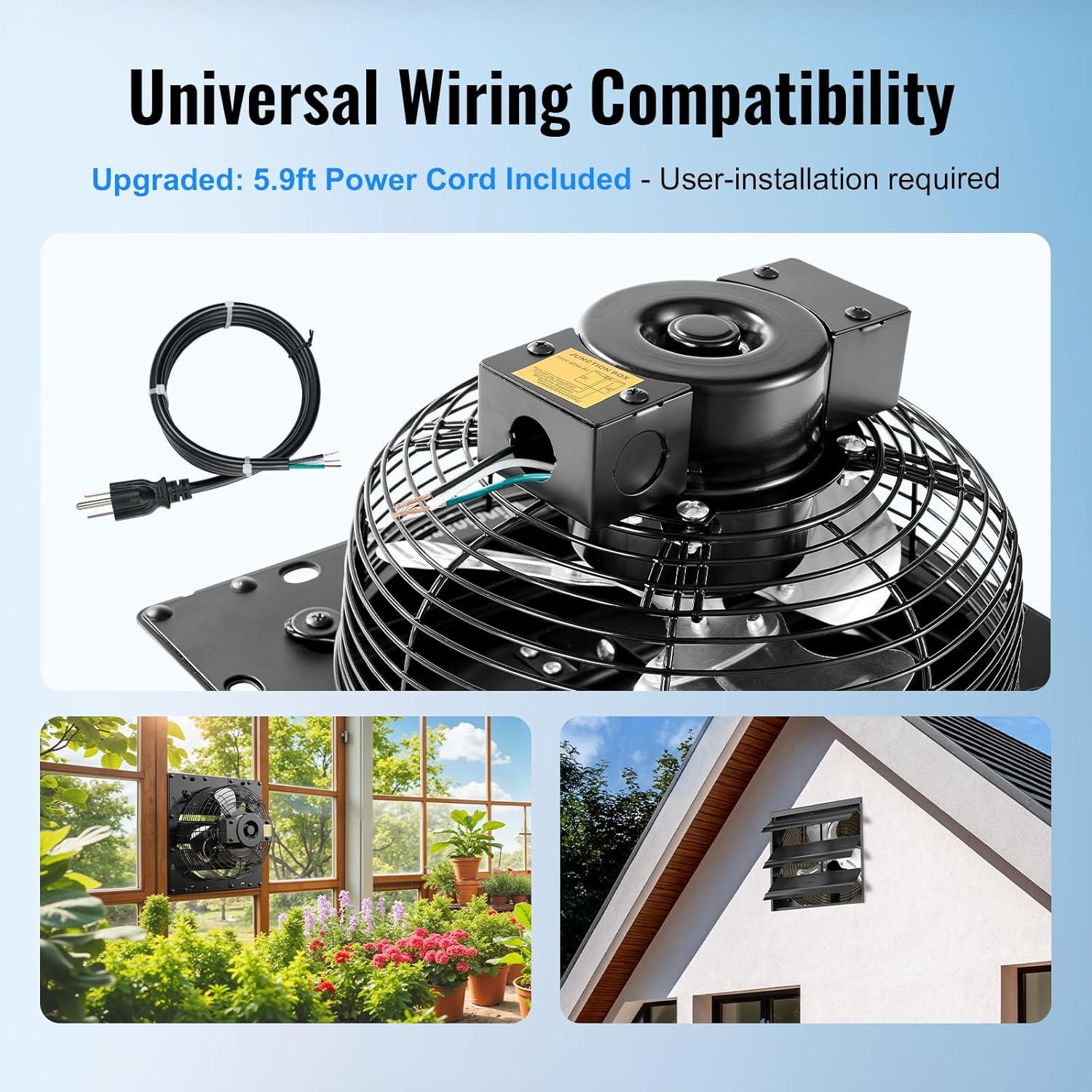 Ventilador de Escape Windigaga 8" 760 CFM Silencioso 40dB