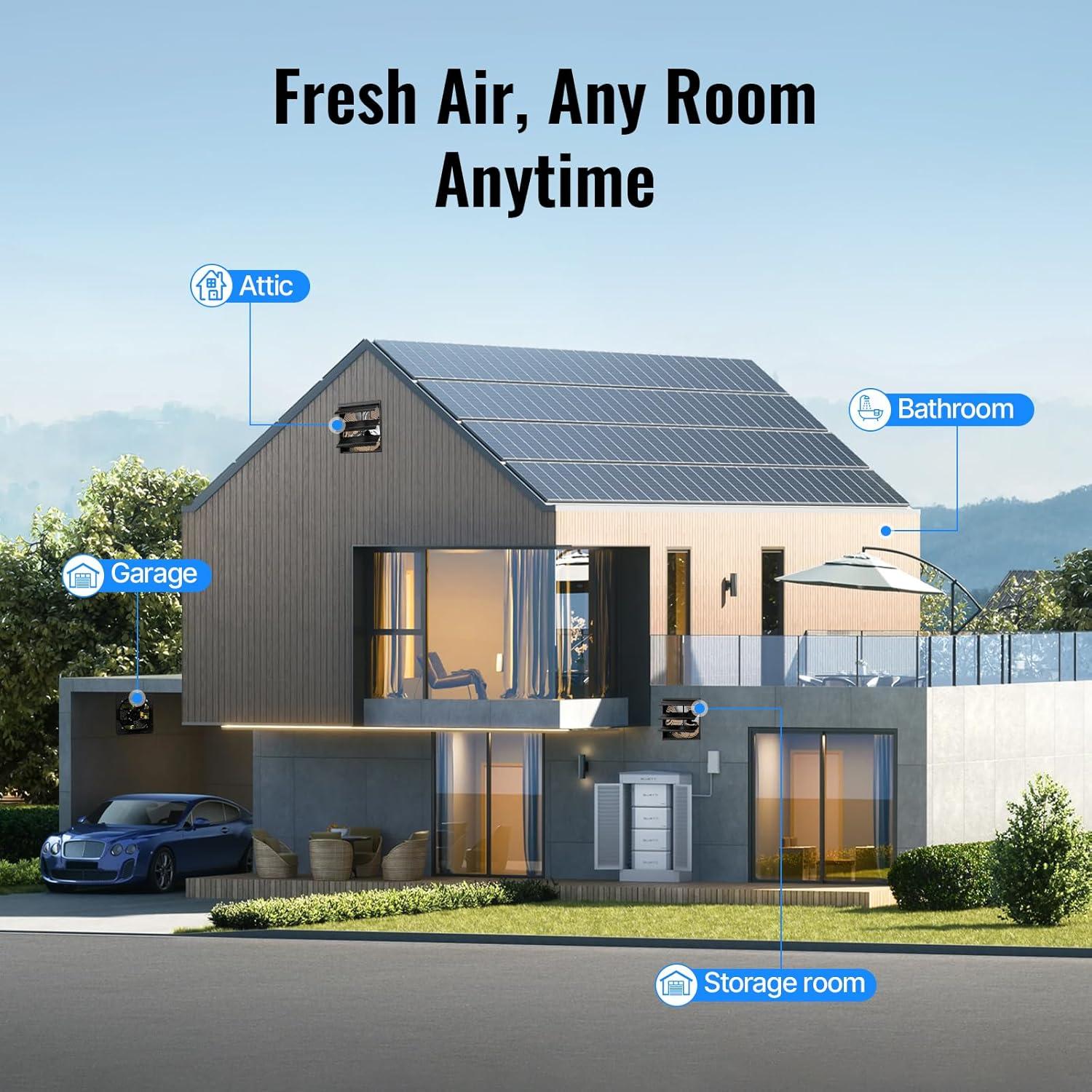 Ventilador de Escape Windigaga 8" 760 CFM Silencioso 40dB