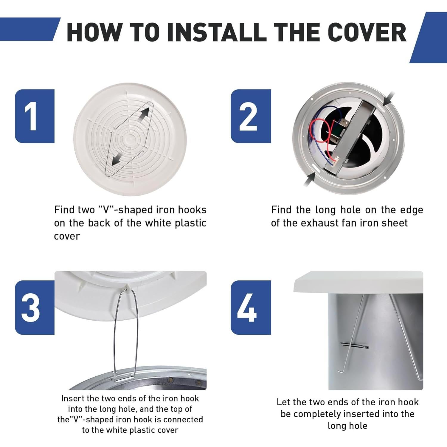 Ventilador Extractor de Baño Wudey V2262-50 7" 50 CFM