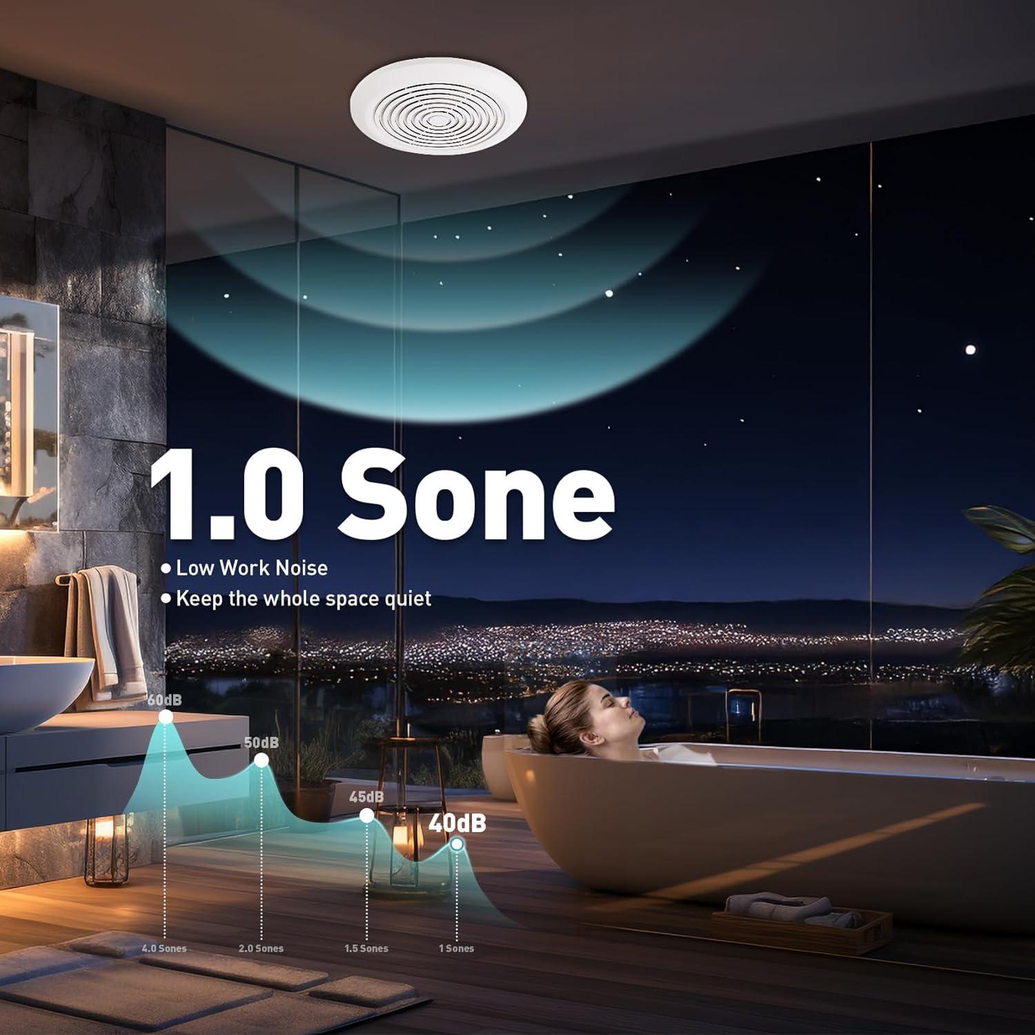 Ventilador Extractor de Baño Wudey V2262-50 7" 50 CFM