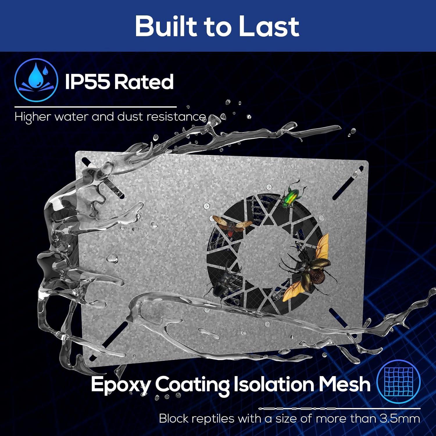 Ventilador de Escape Abestorm 260 CFM con Termostato y Higrómetro