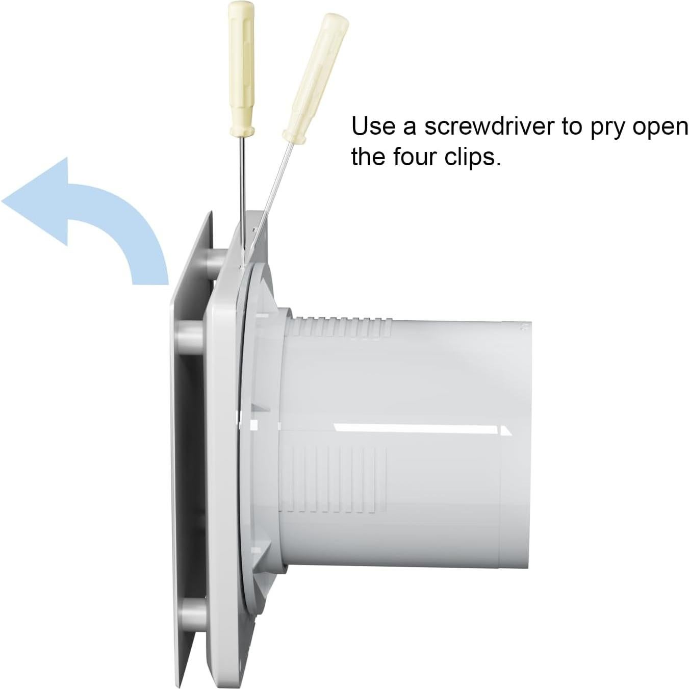 Ventilador de Escape EINTTAX 4" Blanco con Temporizador 12W