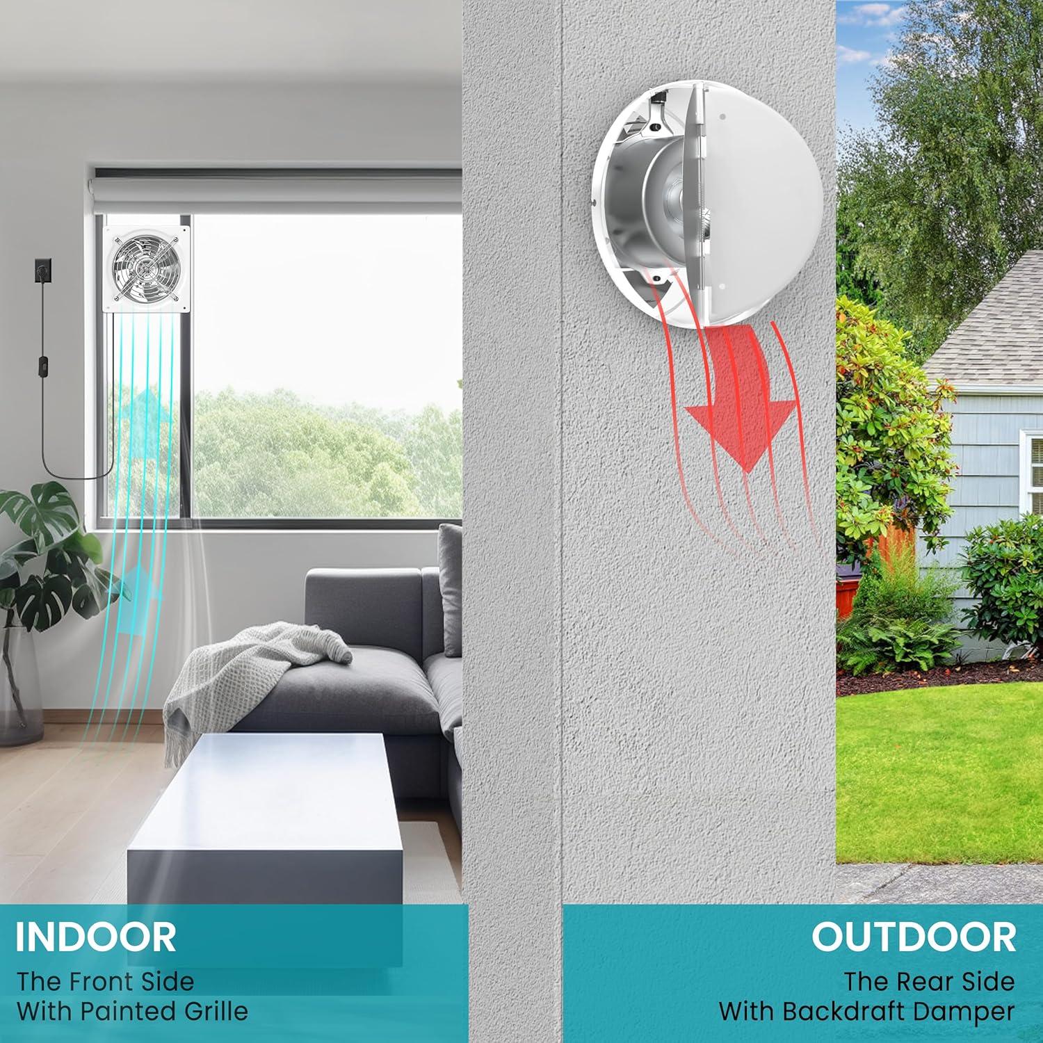 Ventilador de Escape HG Power 10" Blanco 988 CFM 72W