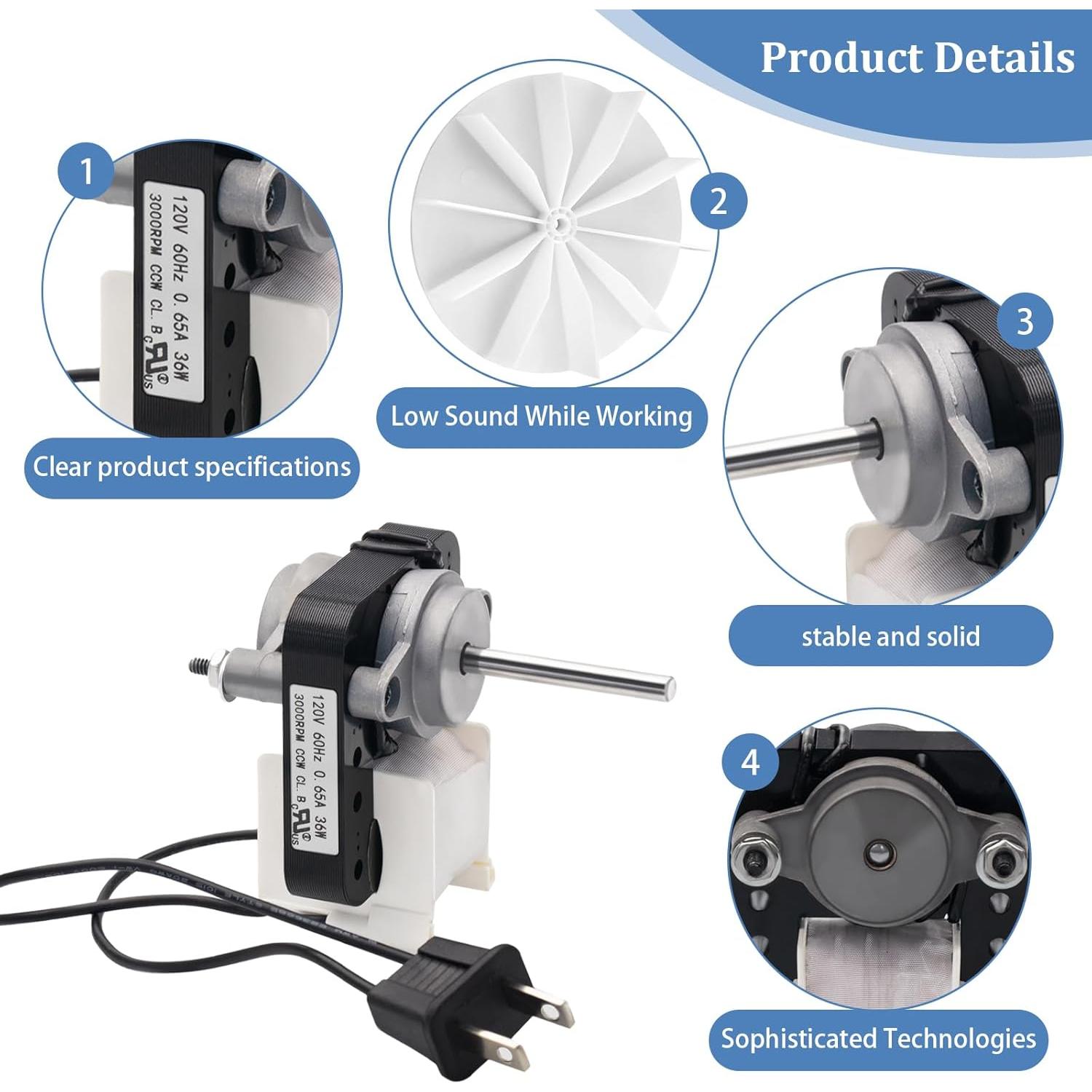 Motor de Ventilador de Baño Universal FBULWSEC 50CFM 120V