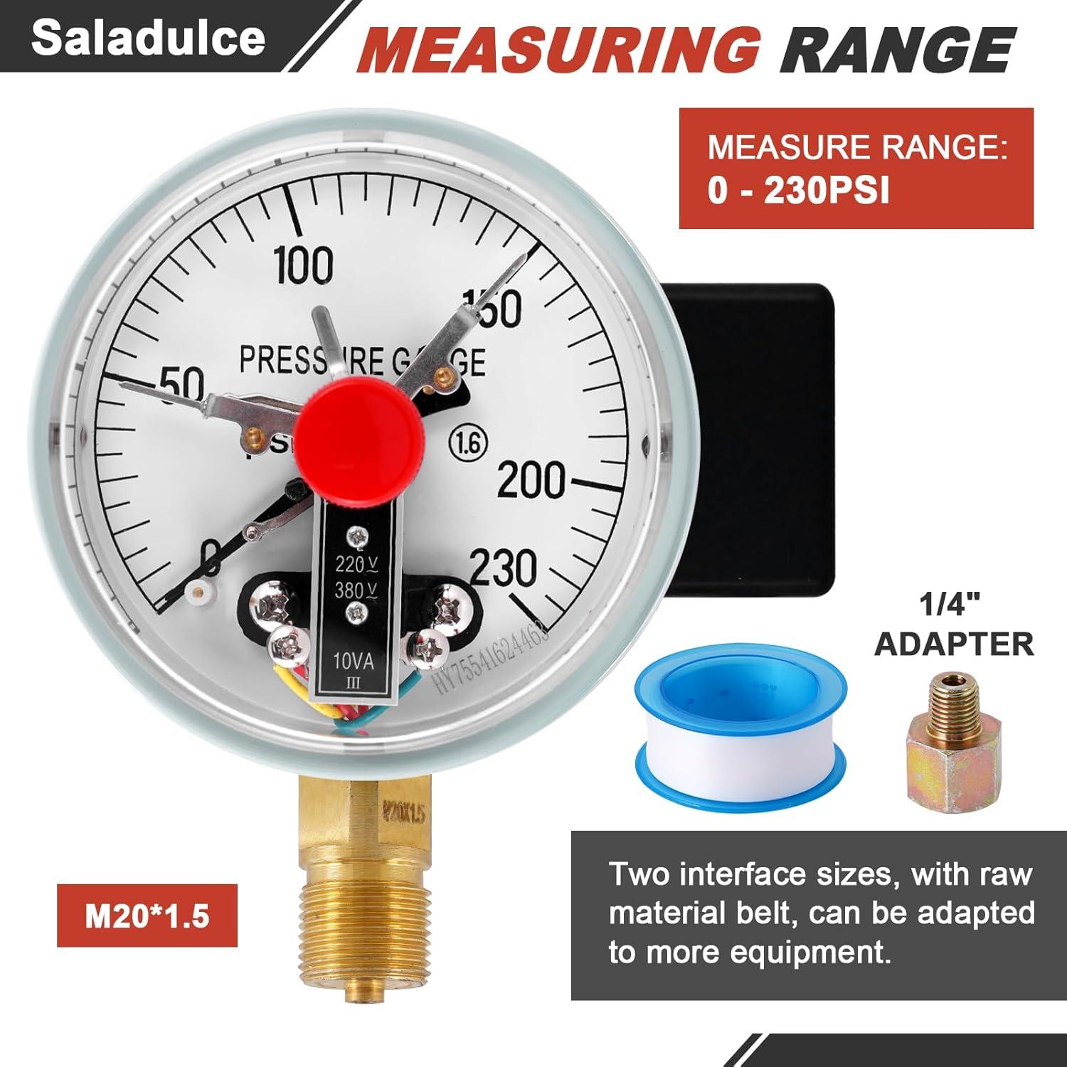 Alarma de Presión Alta Baja Saladulce 230PSI 105dB 110V