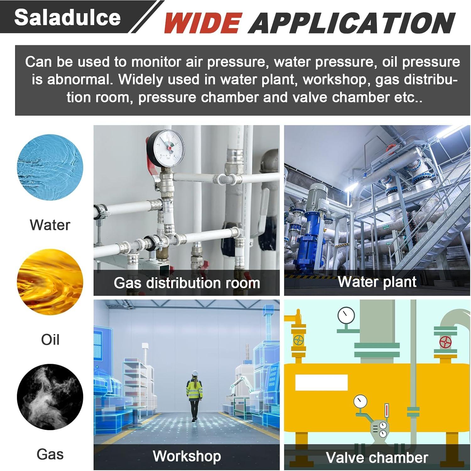Alarma de Presión Alta Baja Saladulce 230PSI 105dB 110V