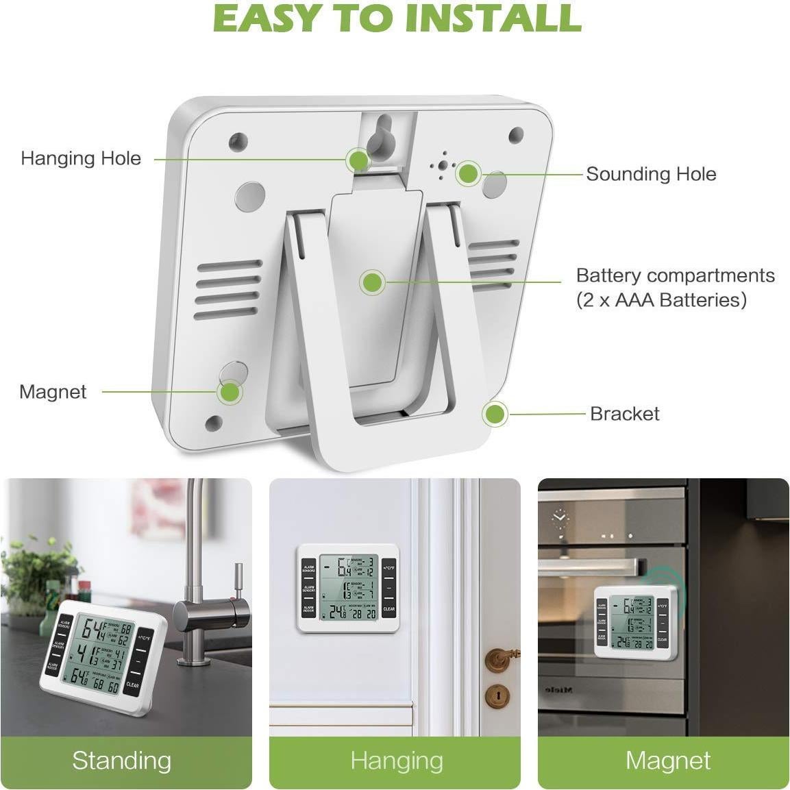 Termómetro Digital Inalámbrico iBetterLife con 2 Sensores