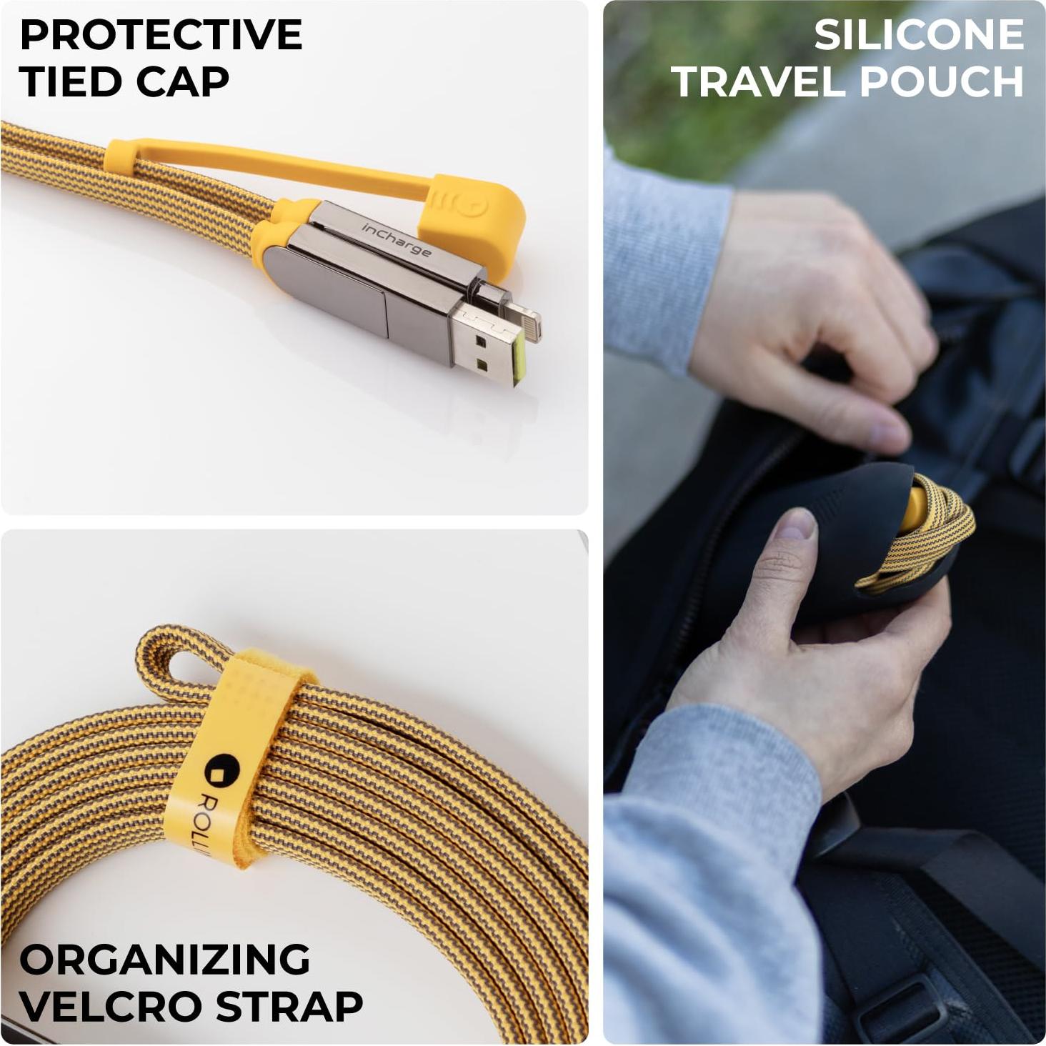 Cable de carga 6 en 1 Rolling Square InCharge XL 200cm