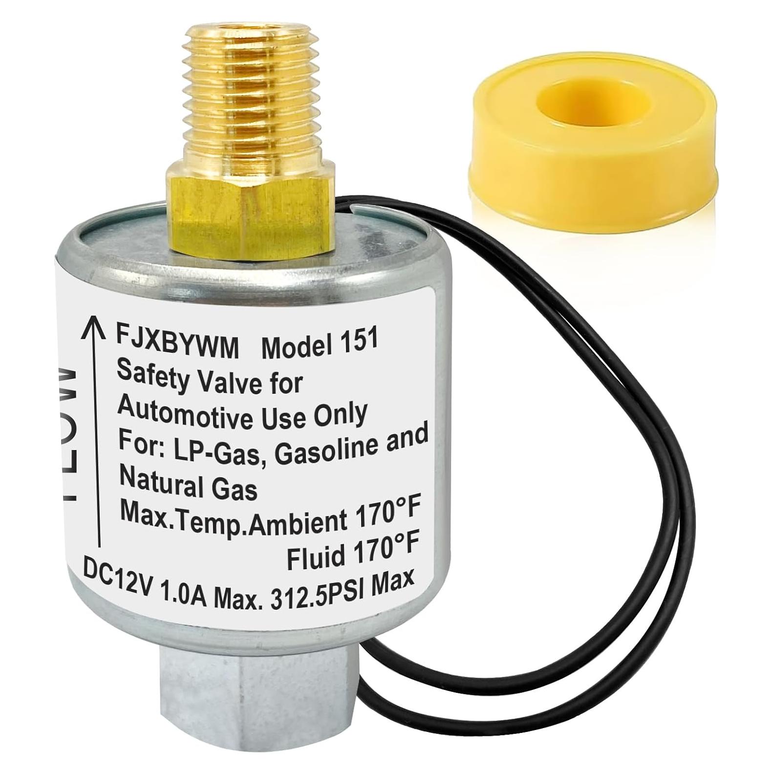 Válvula Solenoide 12V FJXBYWM 1/4" NPT para Propano y Gas