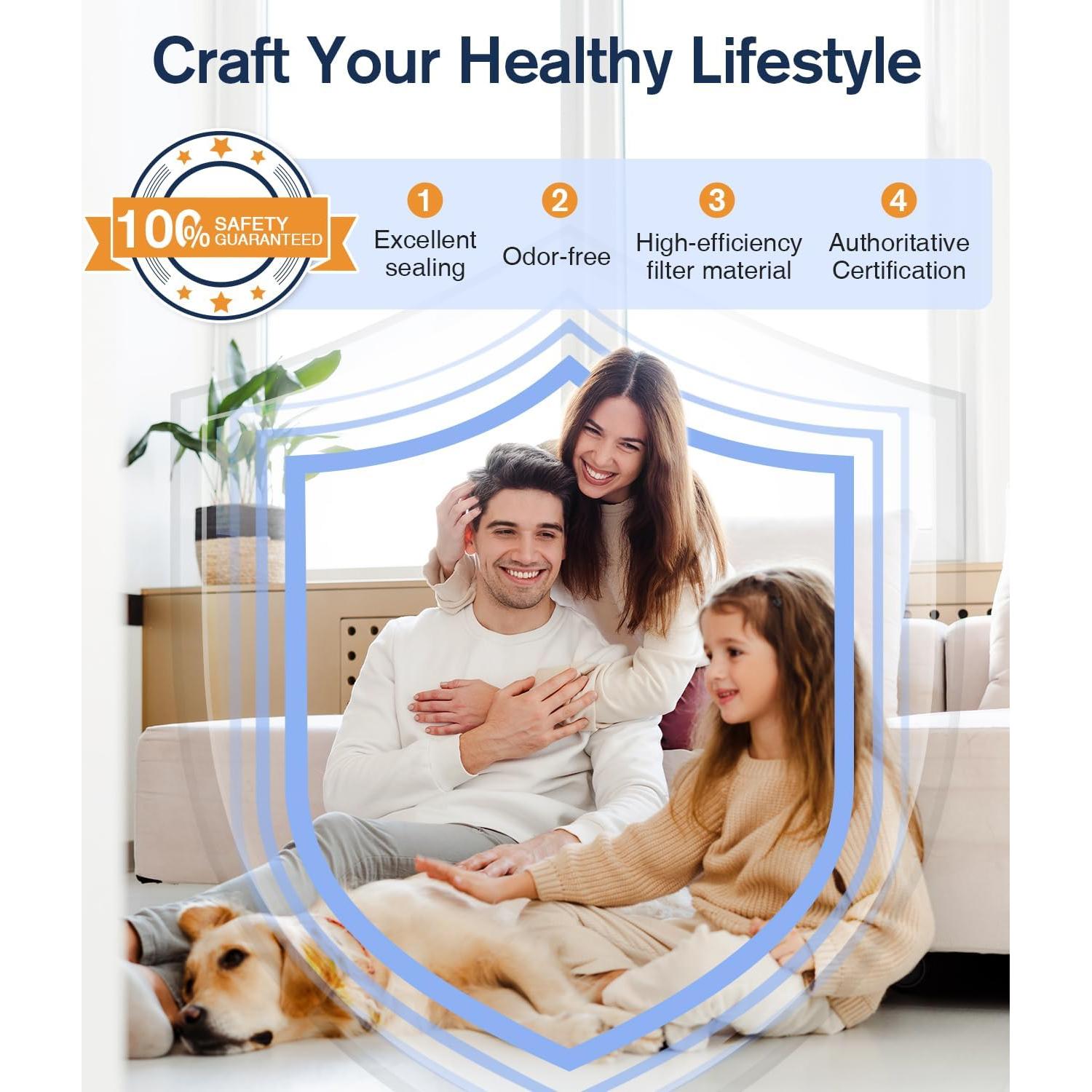 Purificador de Aire HEPA DBFIT AP300 para Habitaciones Grandes