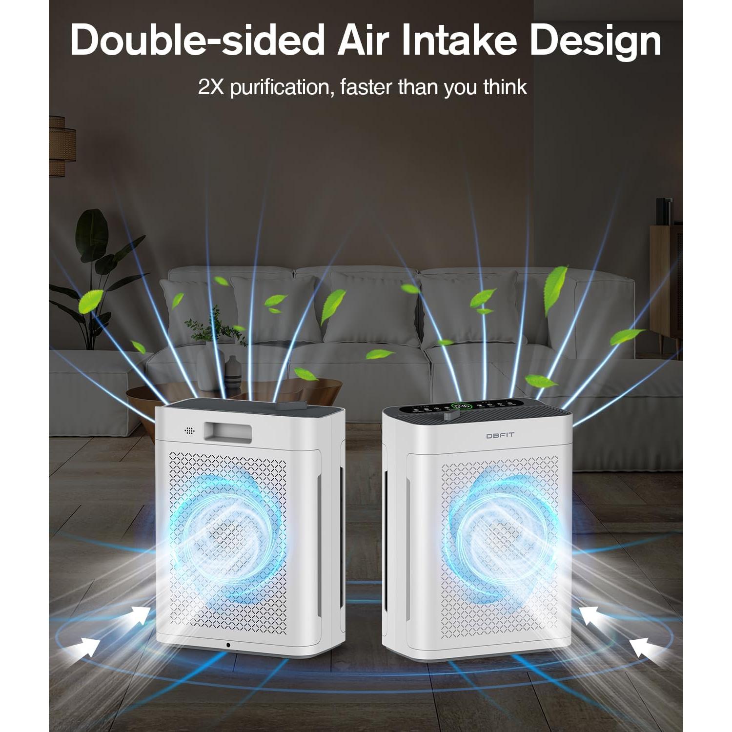 Purificador de Aire HEPA DBFIT AP300 para Habitaciones Grandes