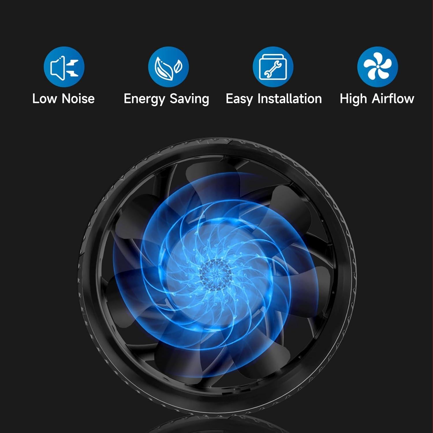 Kit de Filtración de Aire Hon&Guan 6" con Ventilador y Filtro 12"