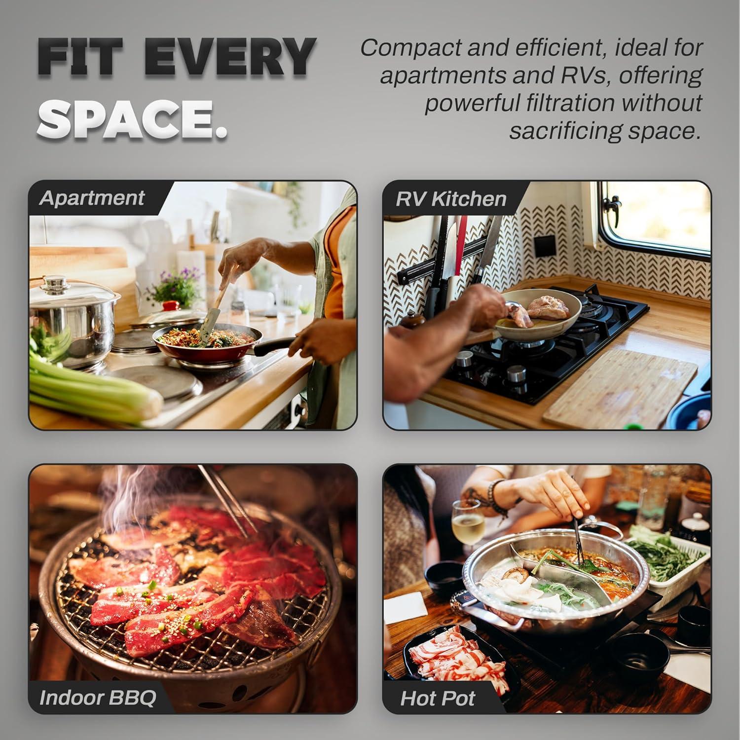 Campana Extractora Portátil TUCO 3 Velocidades Filtro Triple