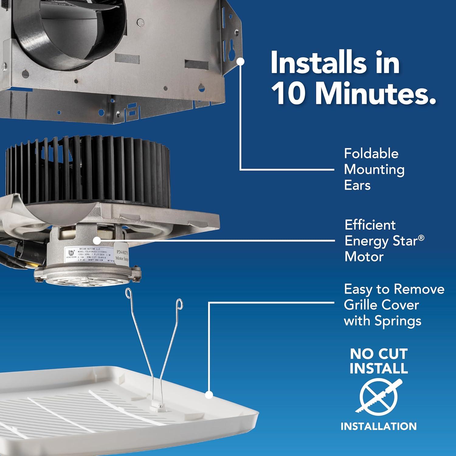 Ventilador Extractor de Baño Broan-NuTone 50 CFM Energy Star