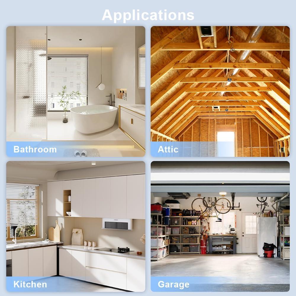 Ventilador Extractor de Baño MIDCVFRUN 330 CFM Ultra Silencioso