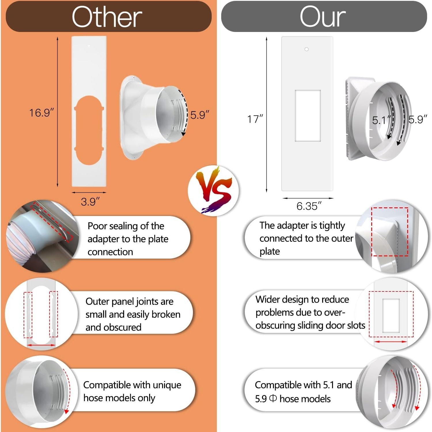 Kit de Ventilación Aozzy para Aire Acondicionado Portátil 66-160 cm
